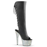 7 Inch Heel BEJEWELED-2018-7 Black PU